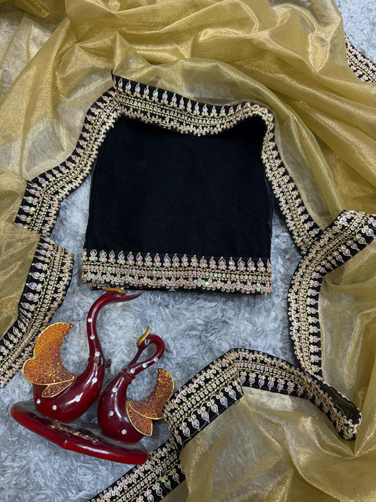 Fantastic Sequence Work Mustard Color Saree