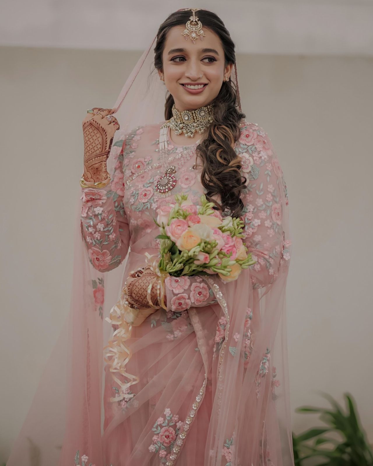 Superhit Sequence Work Soft Net Peach Color Saree