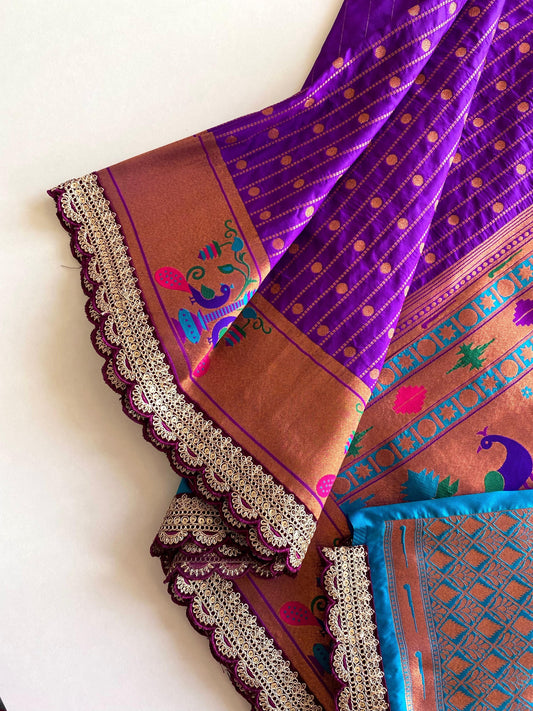 Ravishing Purple Color Paithani Silk Saree