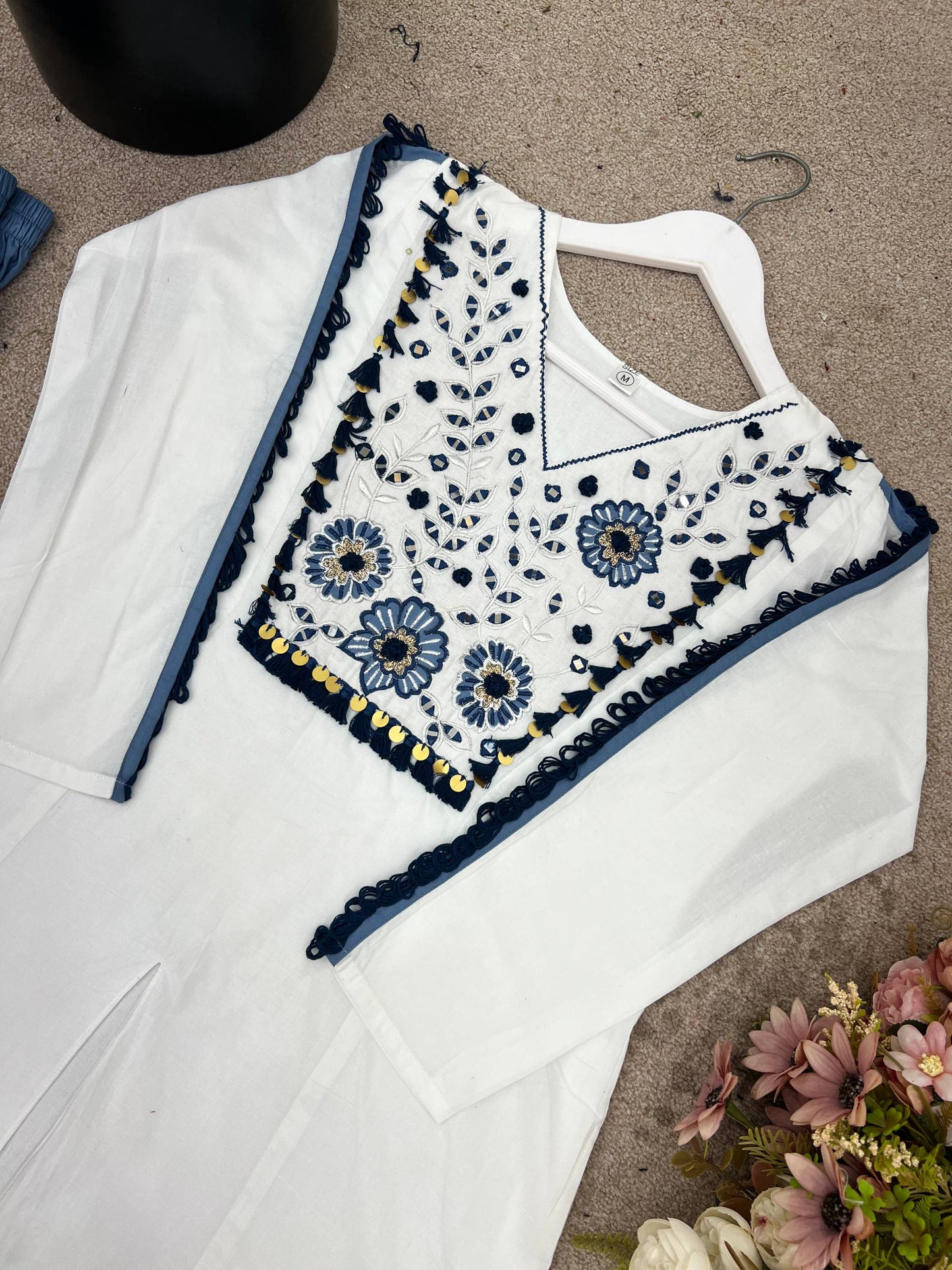 Festival Wear Designer Real Mirror Work Arti Chauhan Co-Ord Set