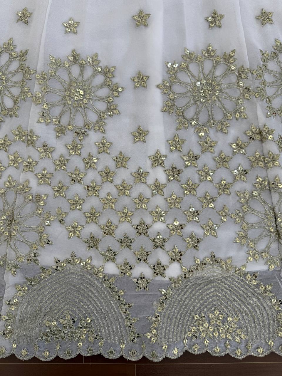 Innovative White Color Sequence Embroidered Lehenga With Dupatta
