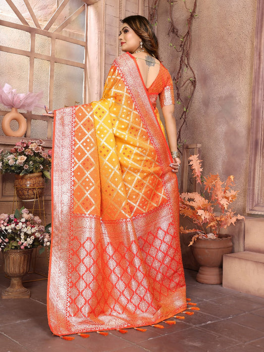 Captivating Kochi Silk Yellow Color Saree