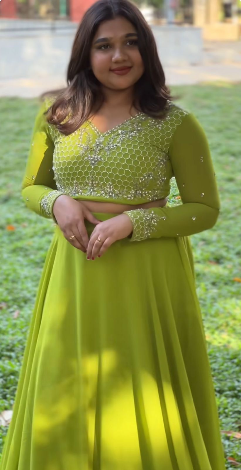 Attractive Green Color Faux Georgette With Heavy Embroidery Sequence Work Designer Gown