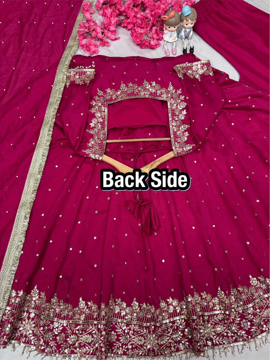 Stylist Pink Color Heavy Pure Vichitra Silk With Embroidery 5mm Sequence Work Anarkali Gown