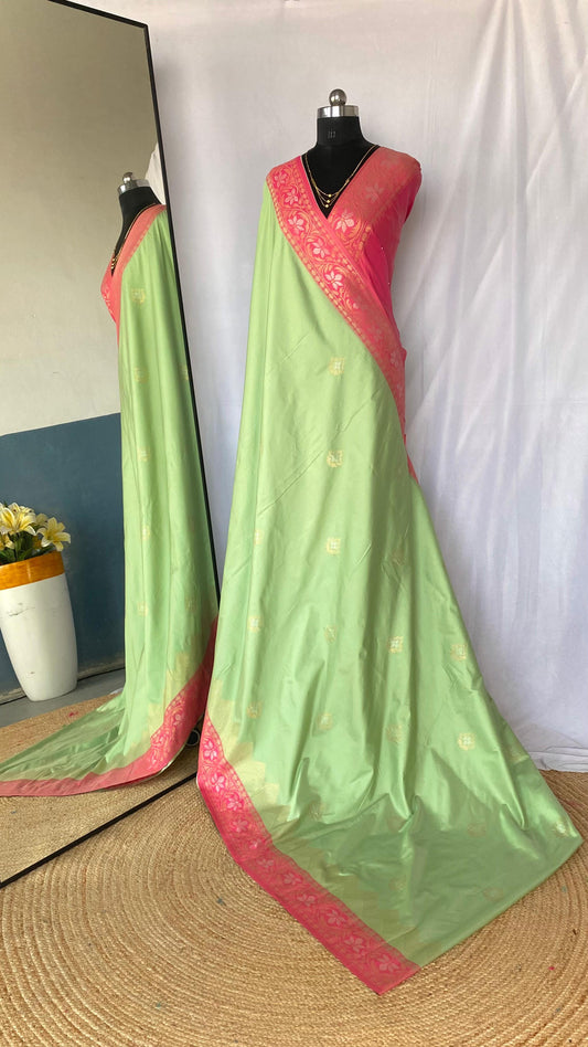 Shining Tone Silk Perrot Color Saree
