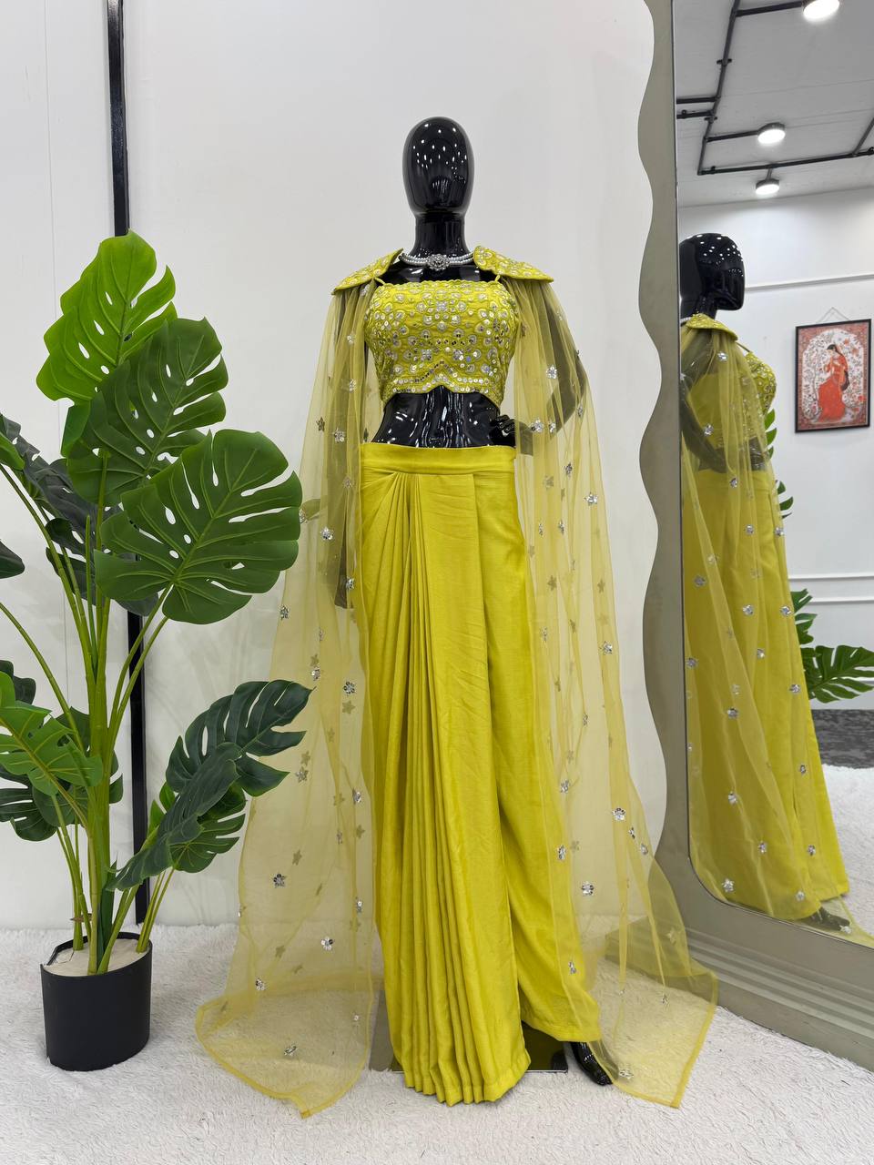 Fantastic Yellow Color Lehenga Choli With Shrug