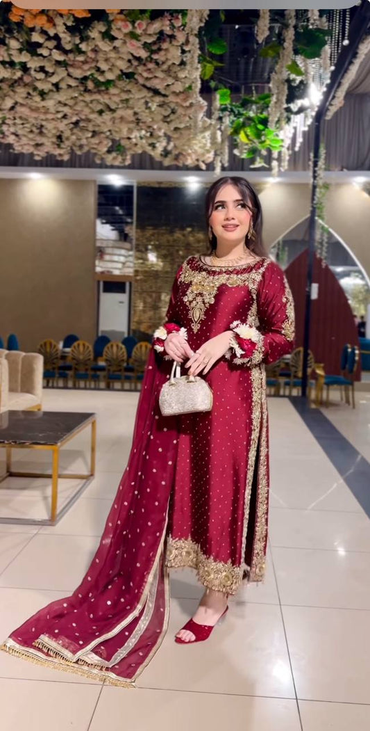 Wonderful Sequence Work Maroon Color Salwar Suit