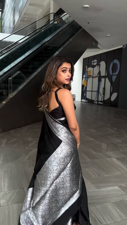 Wonderful Kota Silk Black Color Saree