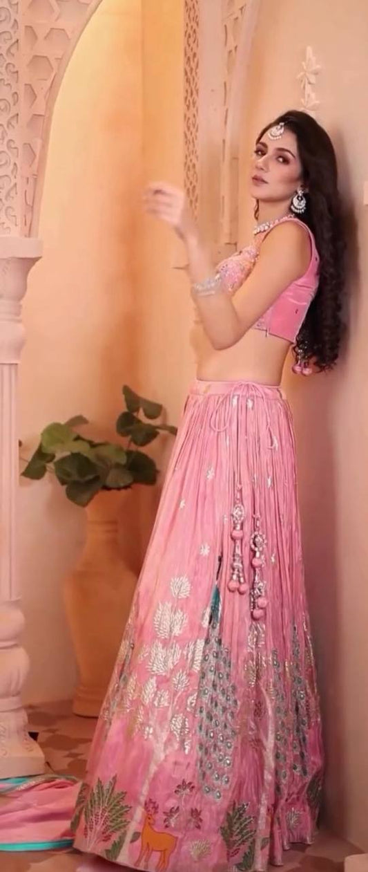 Superhit Sequence Work Pink Color Lehenga Choli