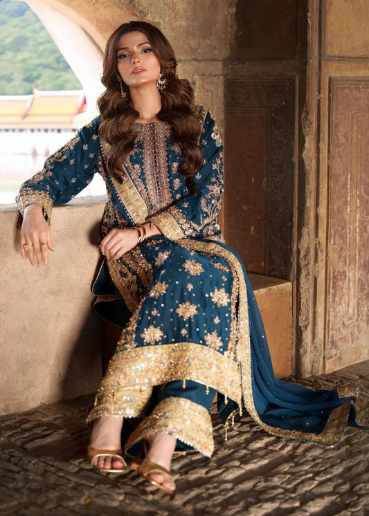Graceful Georgette Blue Color Salwar Suit