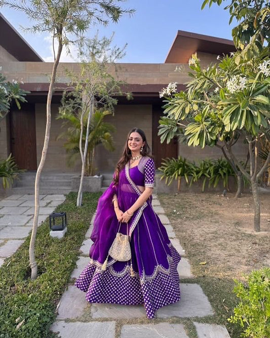 Marriage Special Heavy Purple Color Lehenga Choli