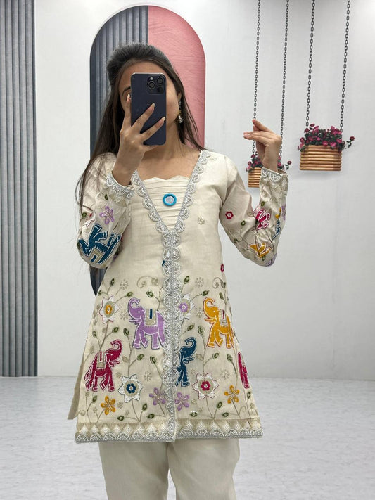 Fantastic Simmer Silk White Color Cord Set