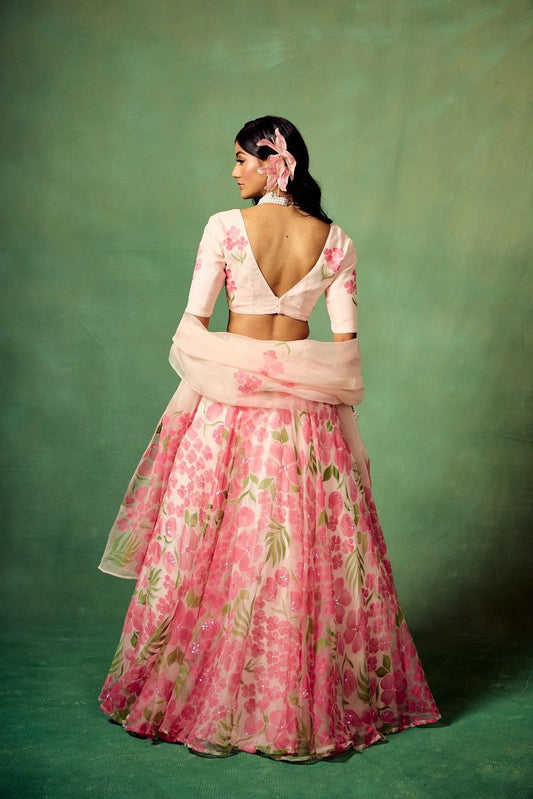 Function Wear Digital Print Multi Color Lehenga Choli