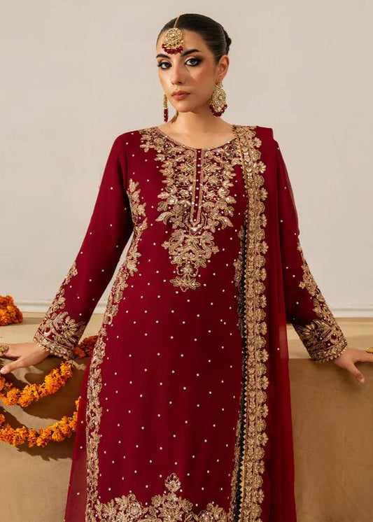 Faux Georgette Red Color Sequence Work Palazzo Suit