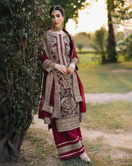 Ravishing Maroon Color Sequence Work Straight Salwar Suit
