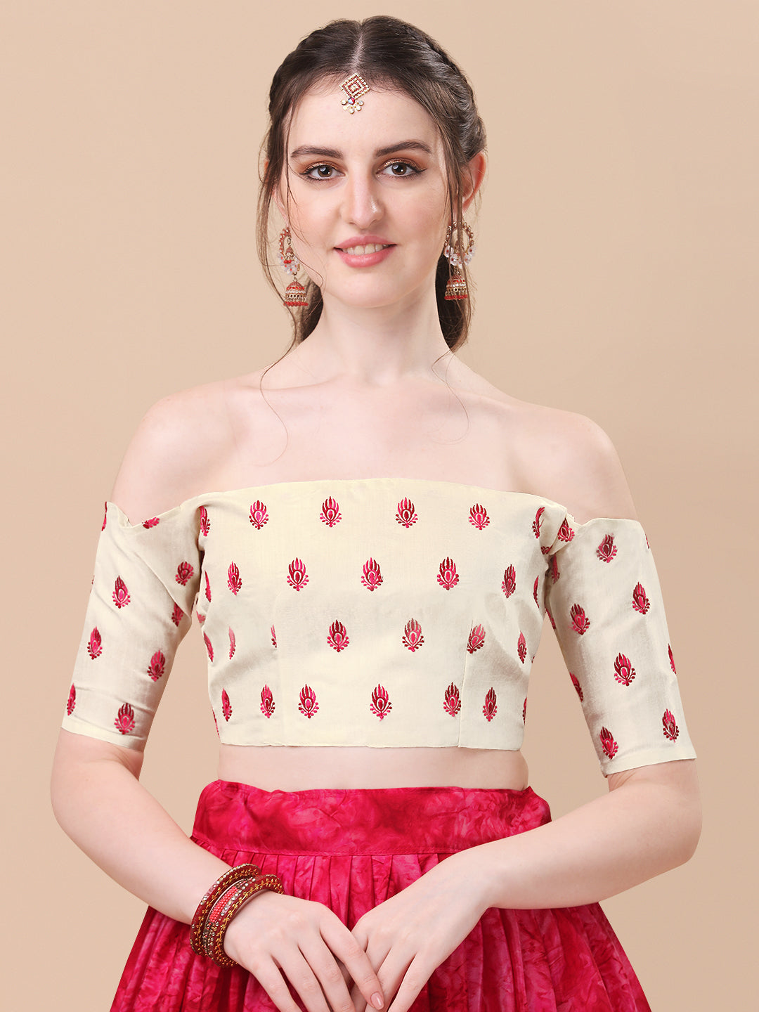 Digital Printed Pink Color Silk Lehenga Choli