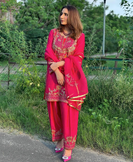 Glamorous Sequence Work Pink Color Salwar Suit