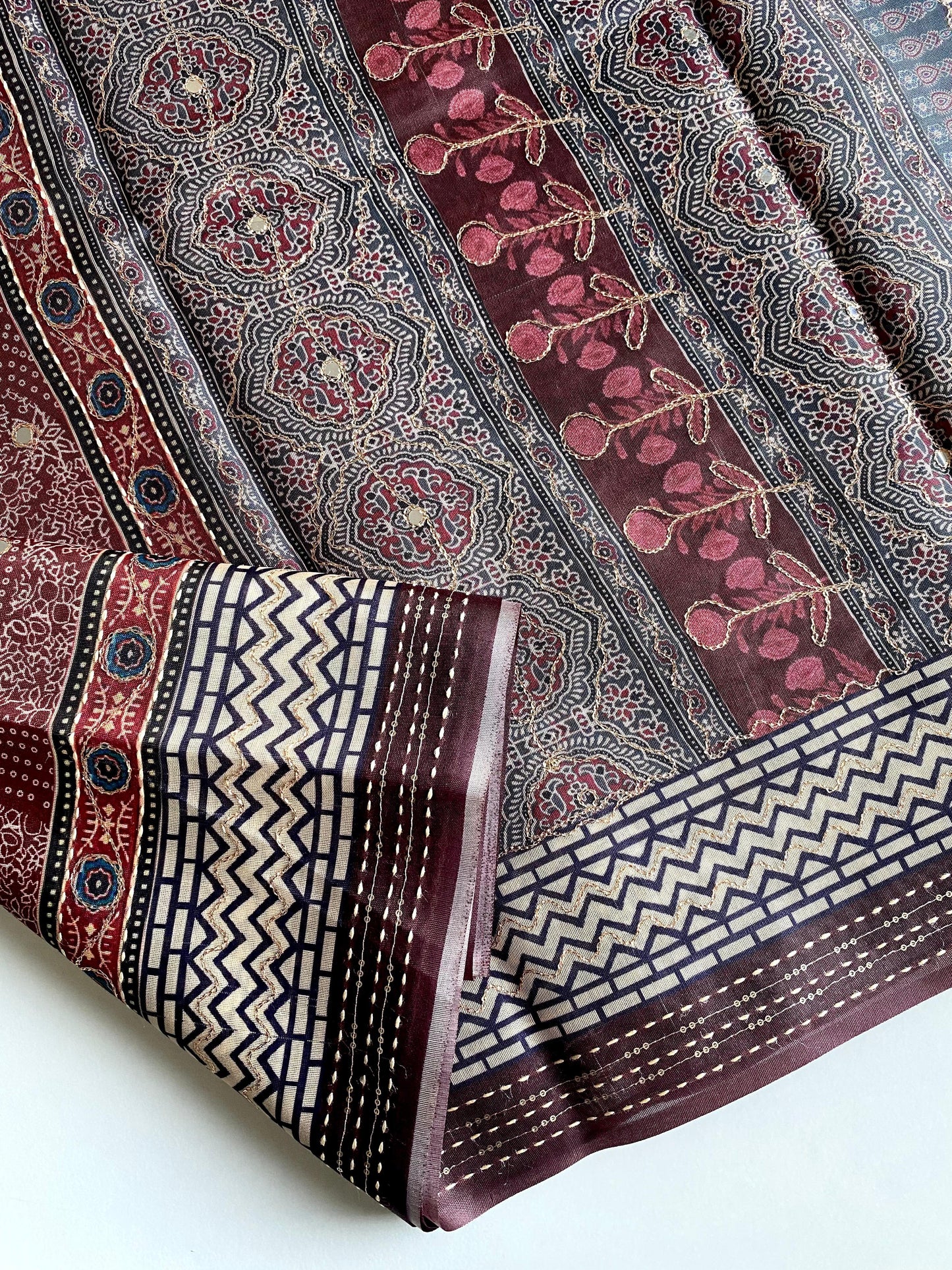 Elegant Bandhani Prints Brown Color Saree