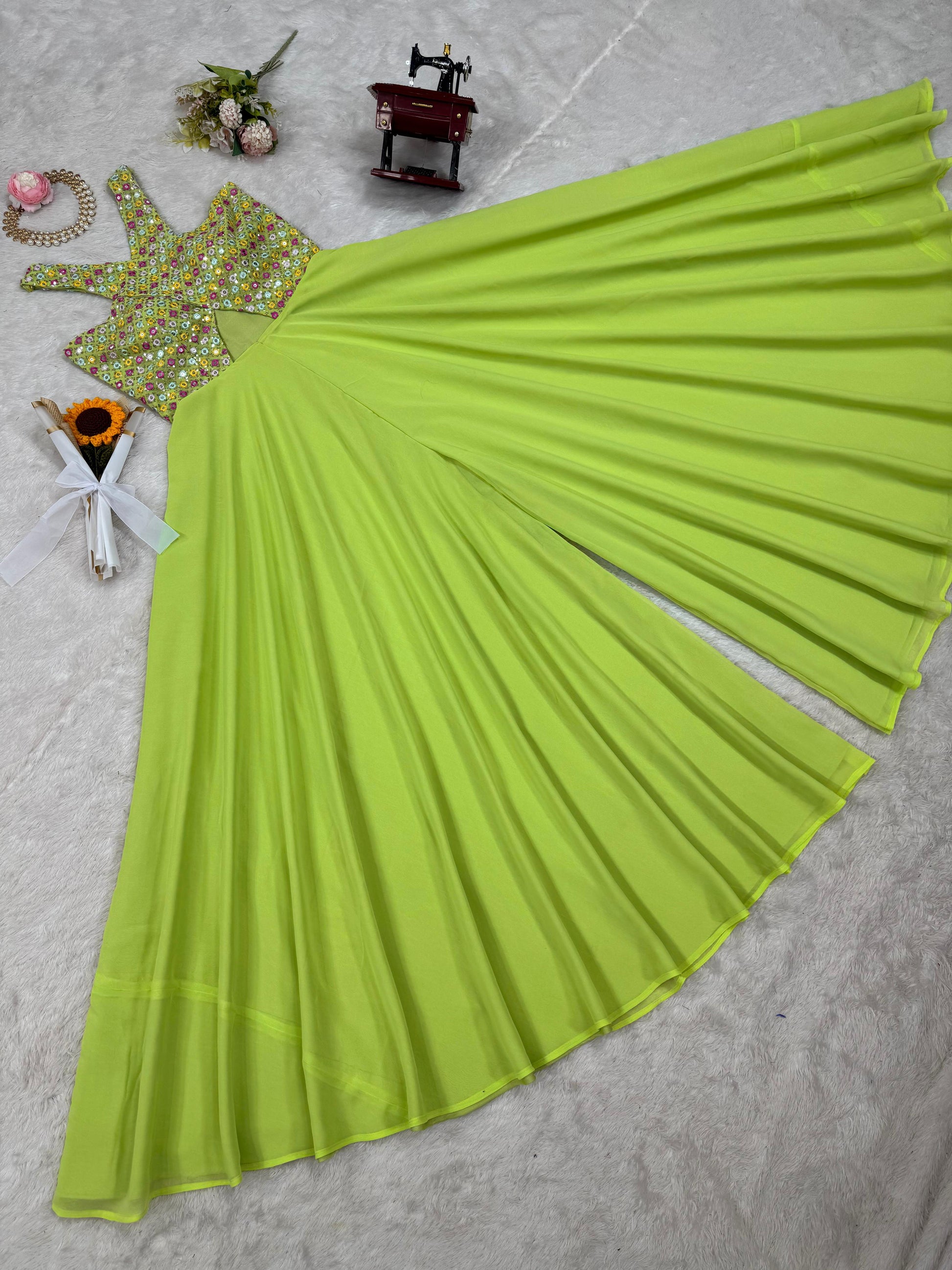 Designer Gorgette Perrot Color Sharara Suit