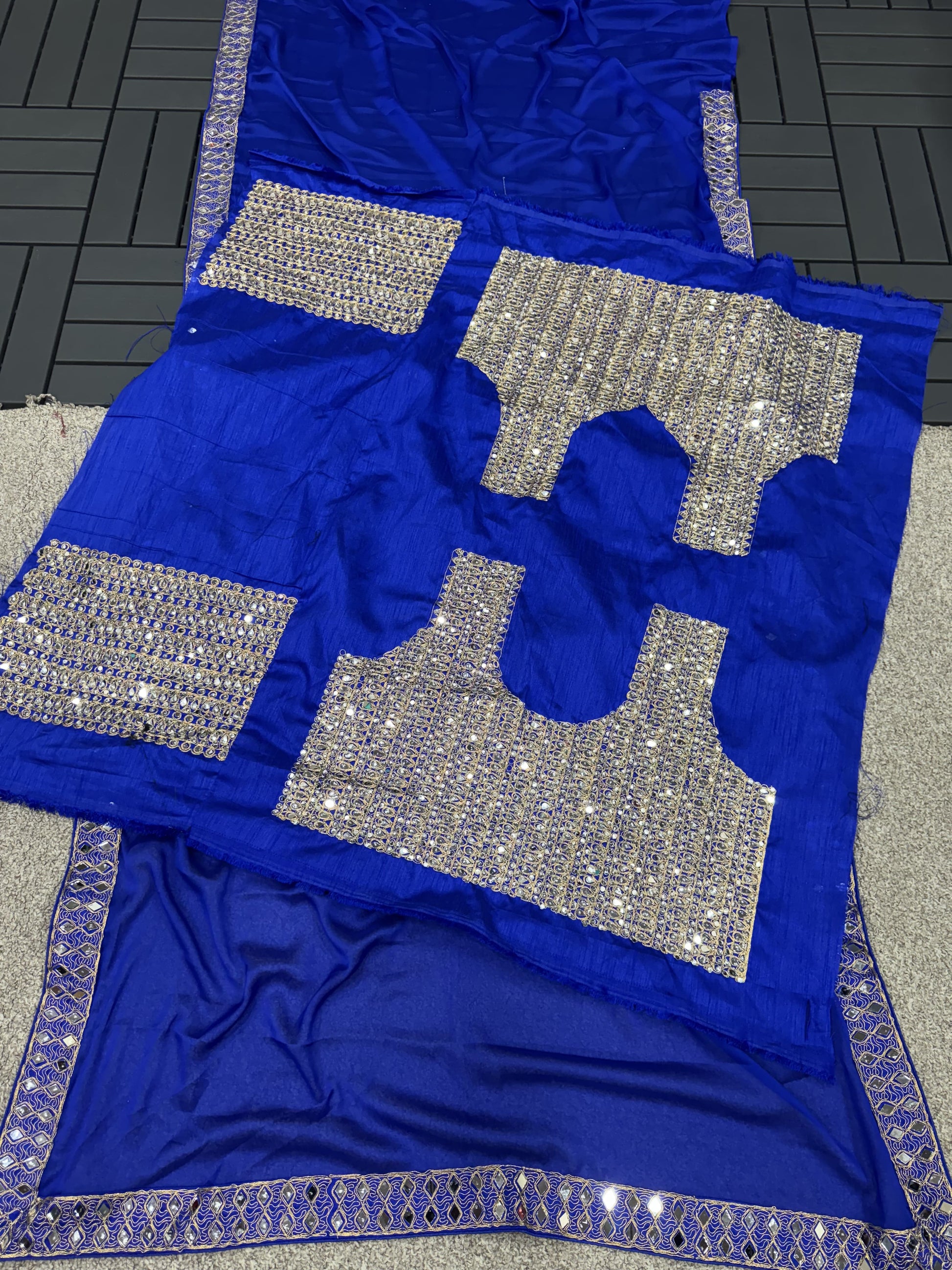 Festive Wear Rangoli Silk Blue Color Saree