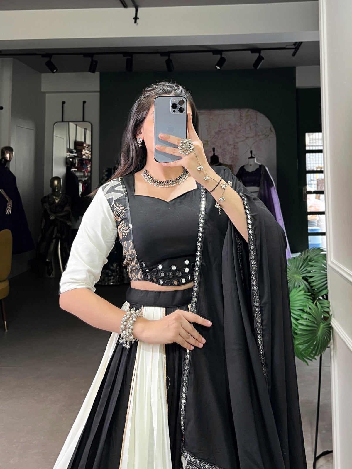 Fabulous Black Color Pure Rayon Lehenga Choli