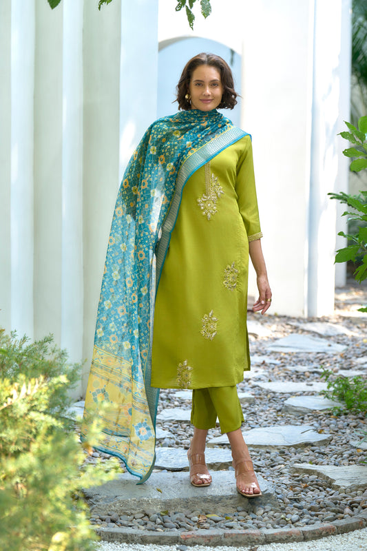 beautifully designed kurta set that seamlessly combines tradition with modern elegance.