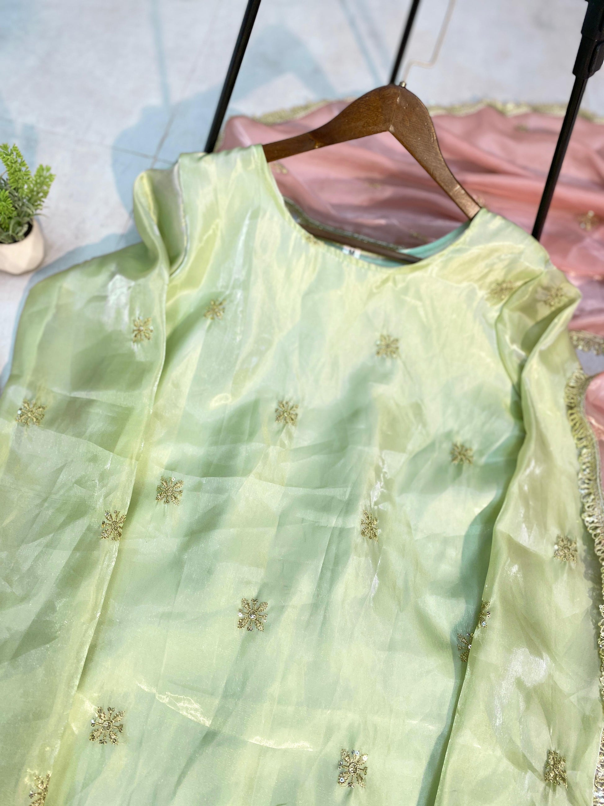 Captivating Jimmy Choo Pista Color Salwar Suit