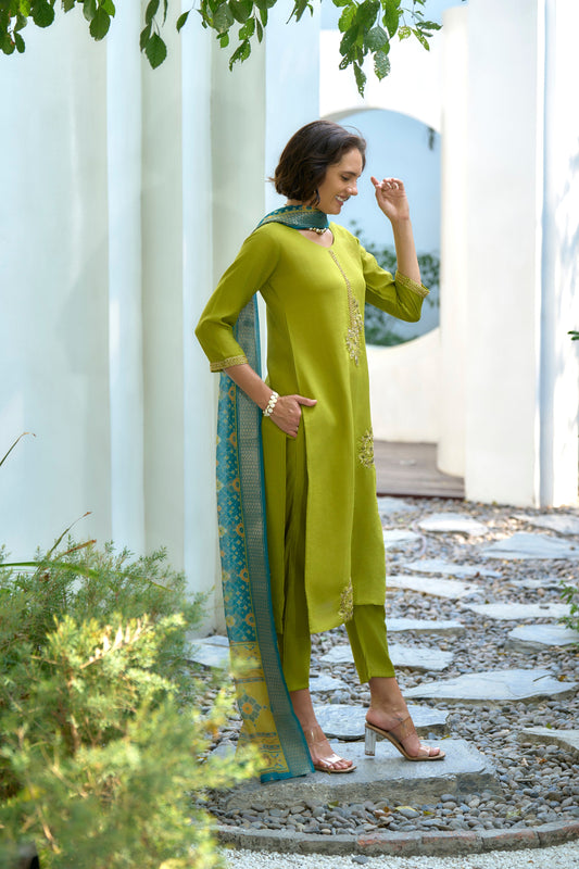 beautifully designed kurta set that seamlessly combines tradition with modern elegance.