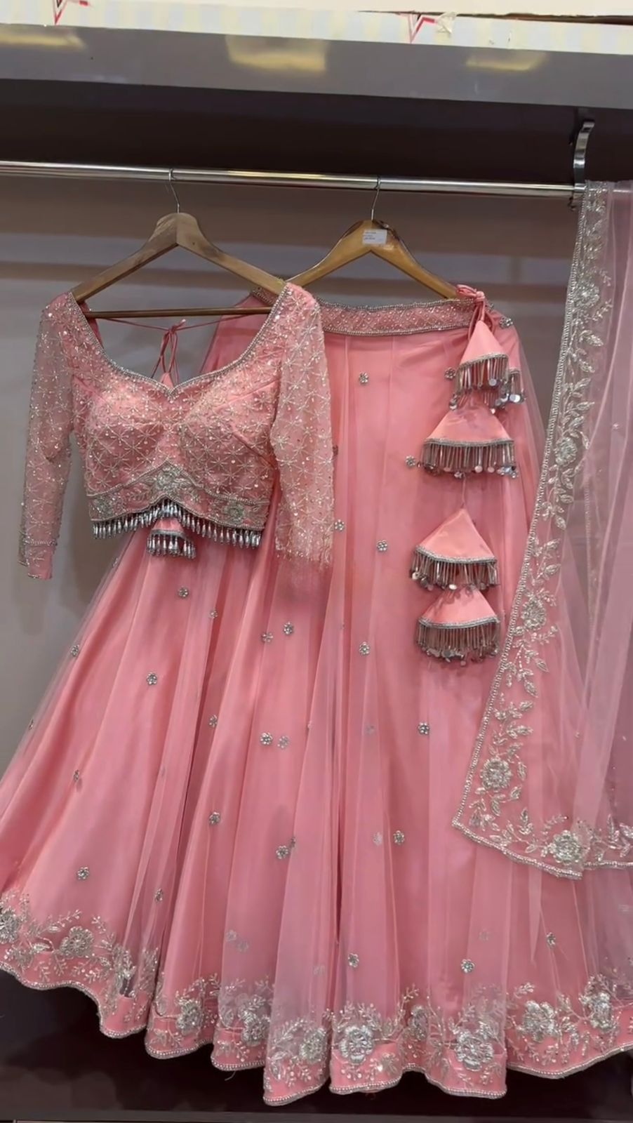 Wedding Wear Sequence Work Pink Color Lehenga Choli