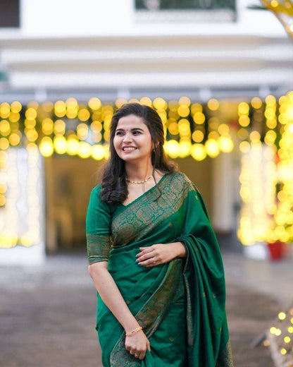 Pink Color Jacquard Border Soft Lichi Silk Party Wear Saree