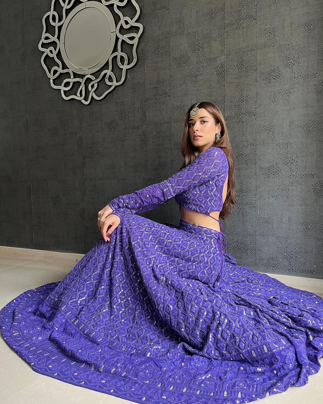 Fantastic Purple Color Embroidery Sequence Work  Lehenga Choli