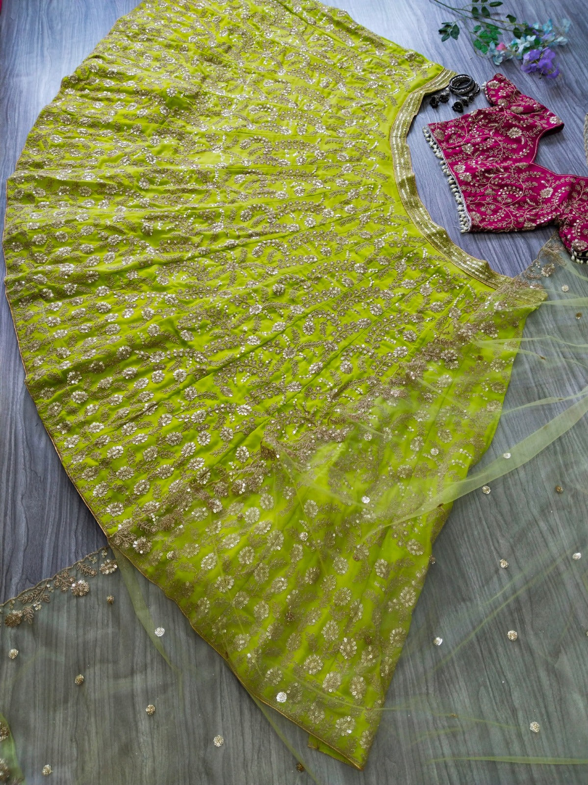 Engagement Wear Lemon Color Heavy Work Lehenga Choli
