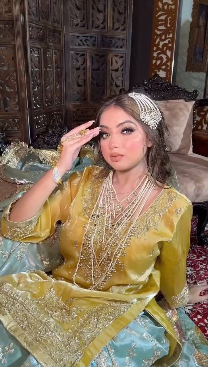 Function Wear Jimmy Choo Yellow Color Sharara Suit