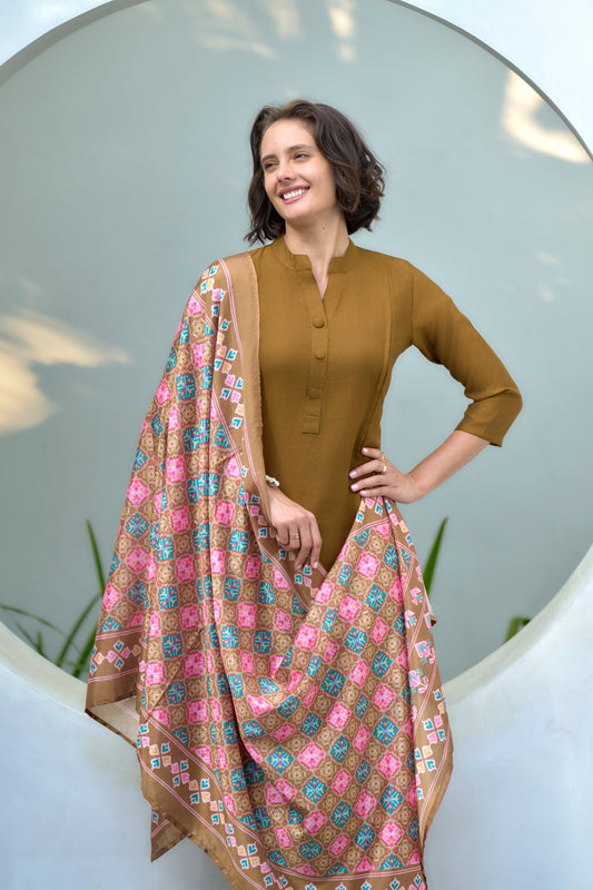 Elevate your ethnic wardrobe with this beautifully designed kurta set