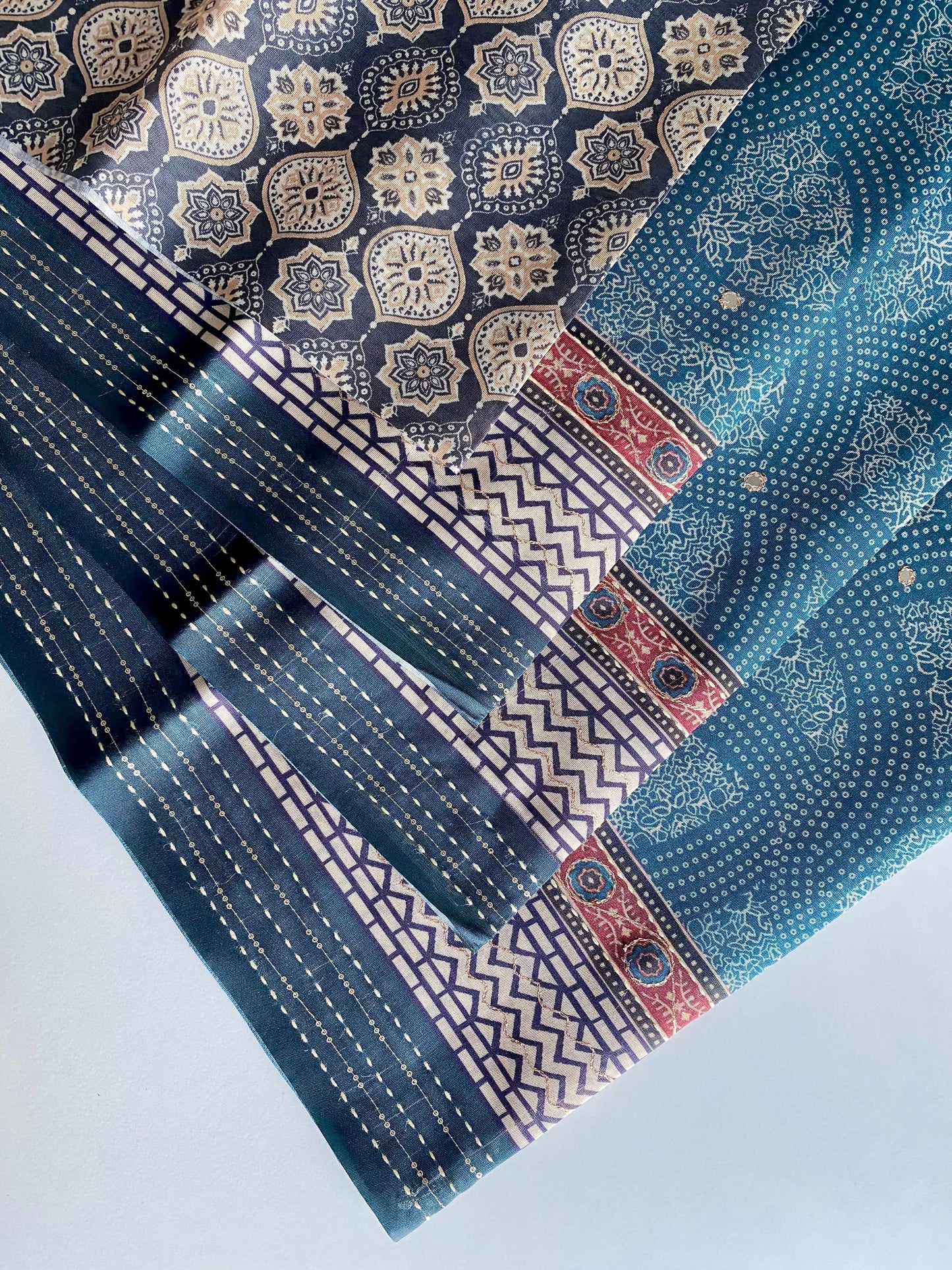 Elegant Bandhani Prints Blue Color Saree