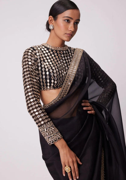 Precious Rangoli Silk Black Color Saree