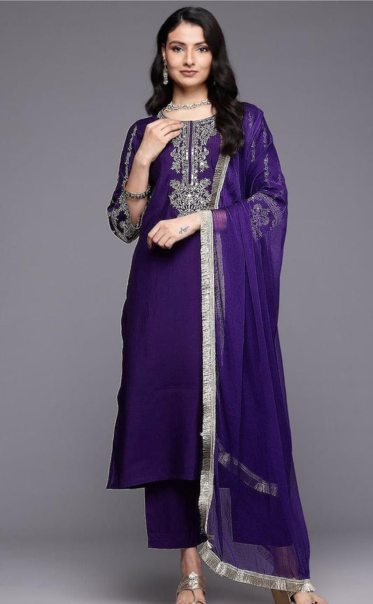 Precious Reyon Purple Color Salwar Suit