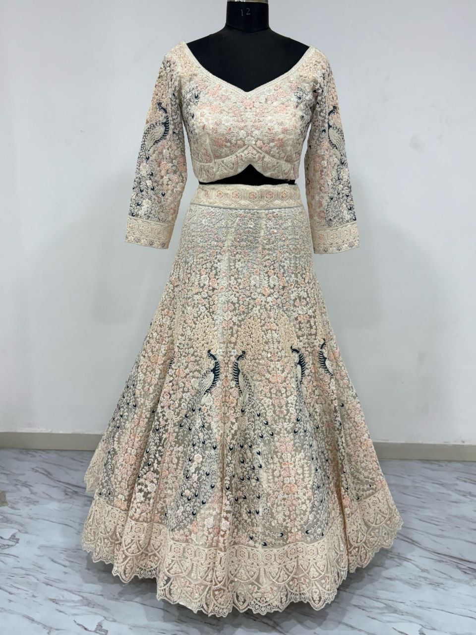 Wedding Wear Premium Soft Butterfly Embellished With Thread Embroidery Work Bridal Lehenga Choli