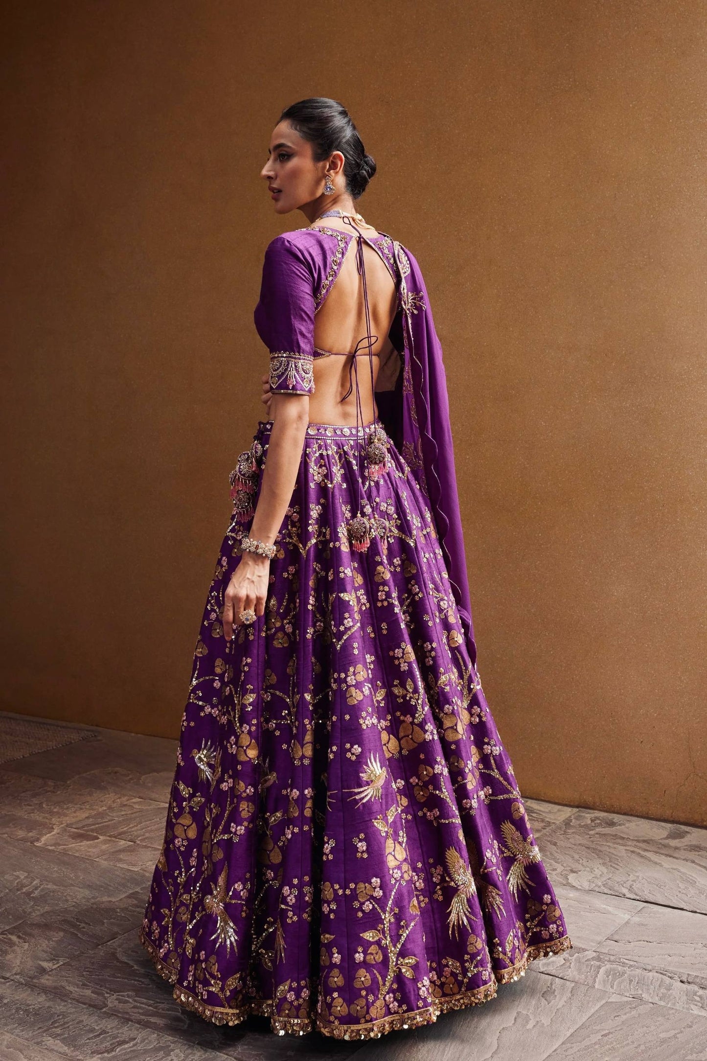 Designer Purple Color Embroidered Lehenga Choli
