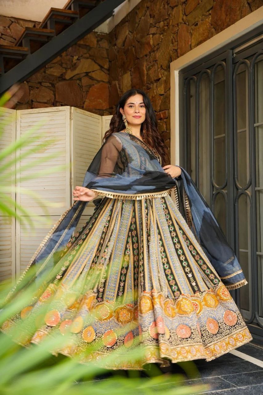 Engagements Wear Multi Color Digital Printed Anarkali Gown