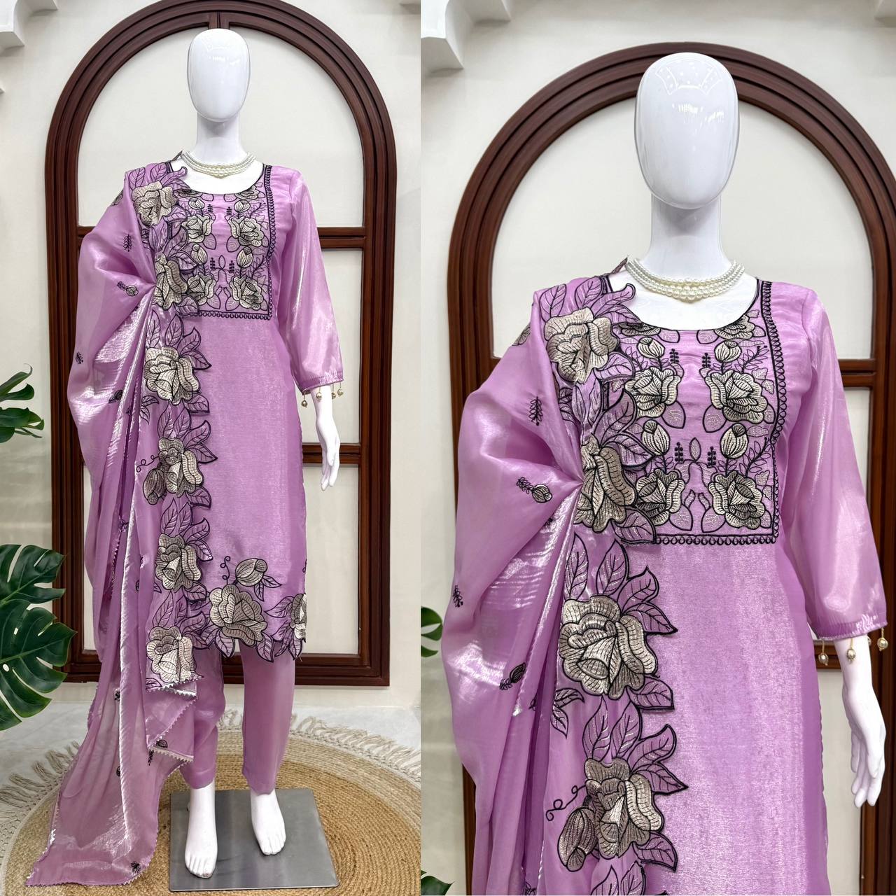 Wedding Wear Pink Color Thread Work Salwar Suit