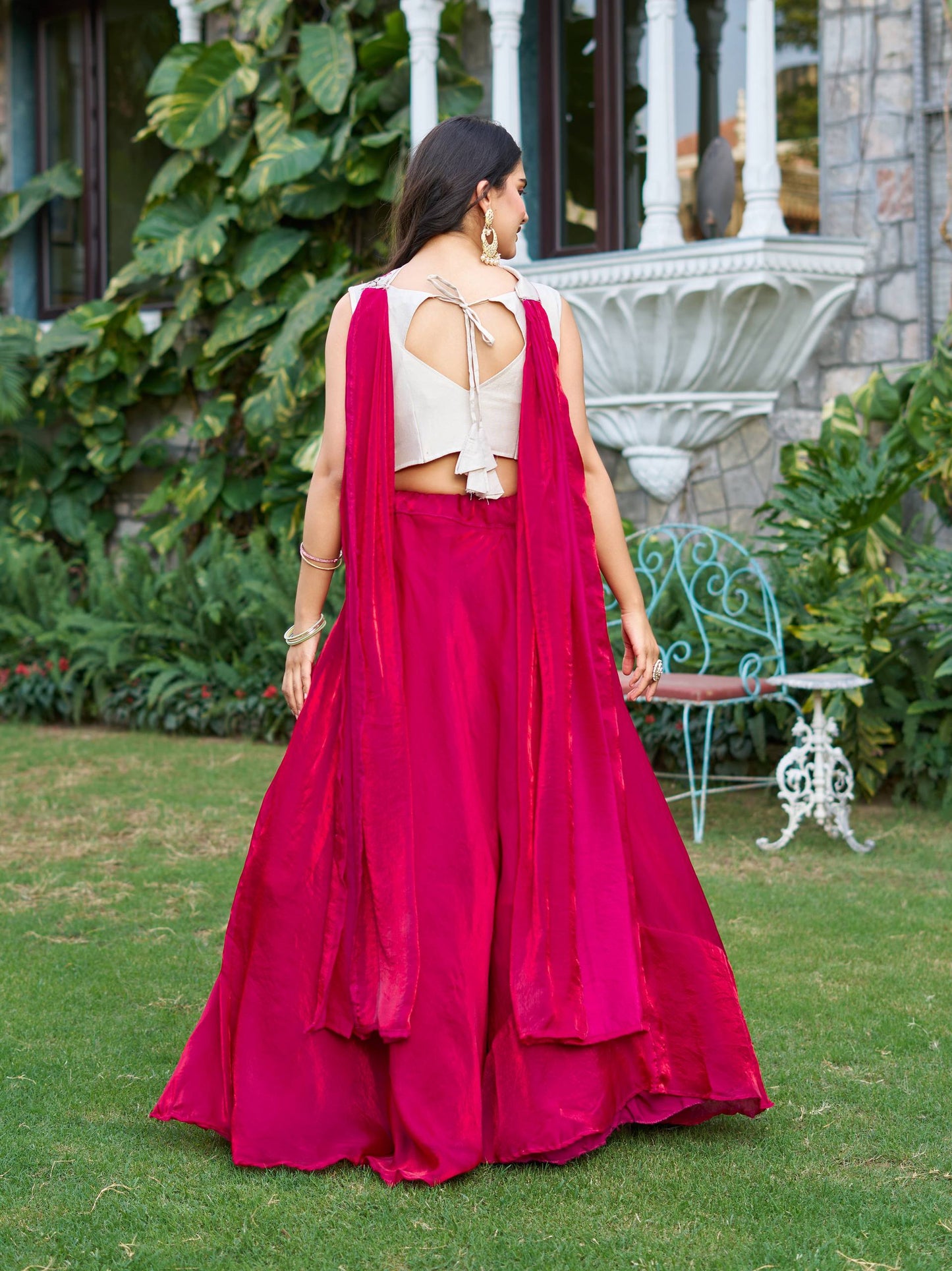 Ceremony Wear Pink Color Embroidery Work Ready To Wear Lehenga Choli