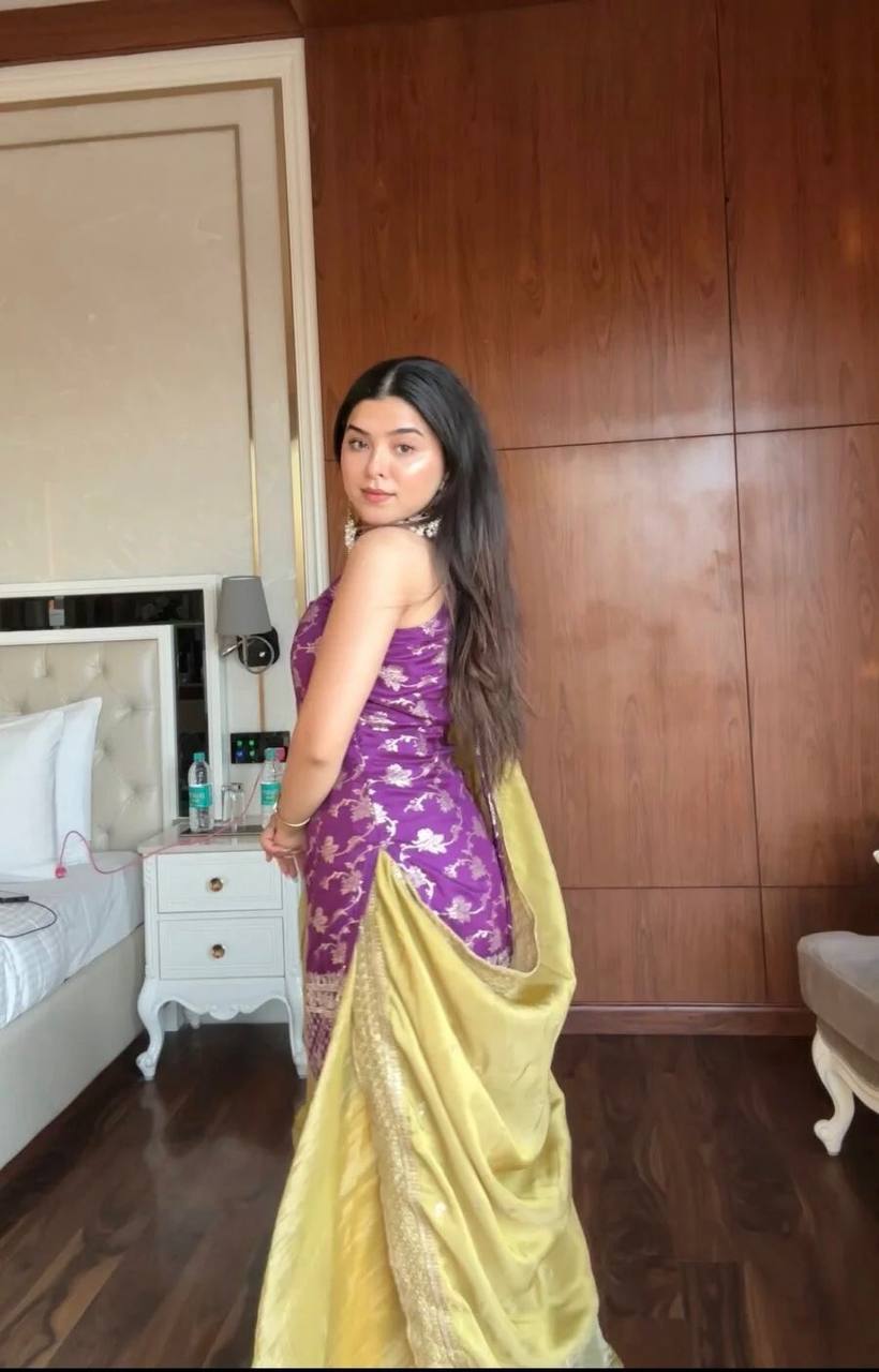Neha's Wear Jacquard And Crunchy Silk Palazzo Set