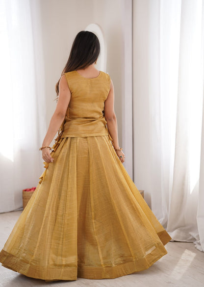 Arti Chauhan Wear Designer Salsa Crush Lehenga With Embroidered Koti Set