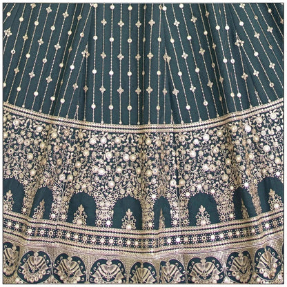 Opulent Grey Color Sequence Star Faux Georgette Lehenga Choli