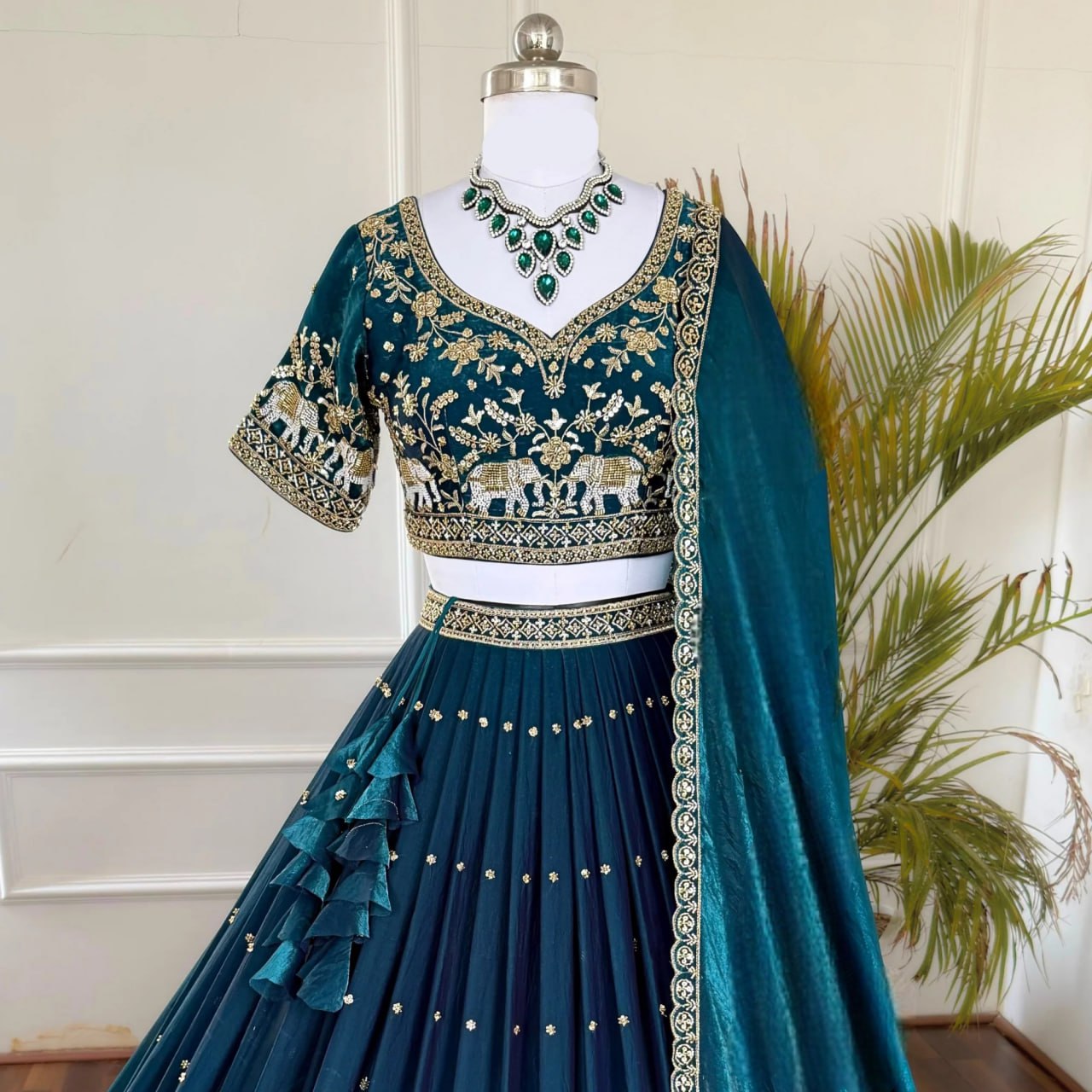 Designer Blue Color Sequence With Thread Work Lehenga Choli