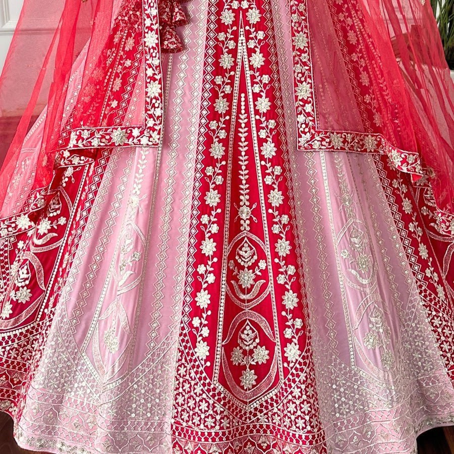Luxuriant Pink Color Vibrant Embroidered Lehenga Choli
