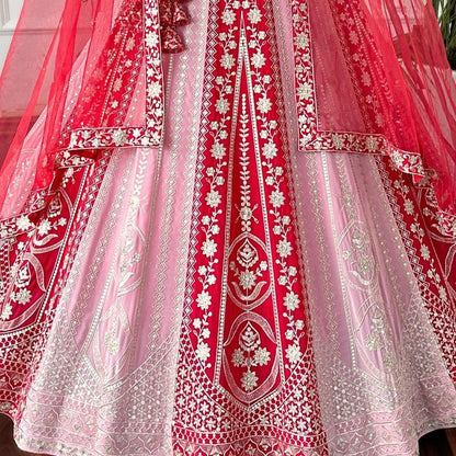 Luxuriant Pink Color Vibrant Embroidered Lehenga Choli