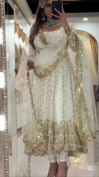 Fancy Wear Georgette Embroidered Designer Anarkali Suit