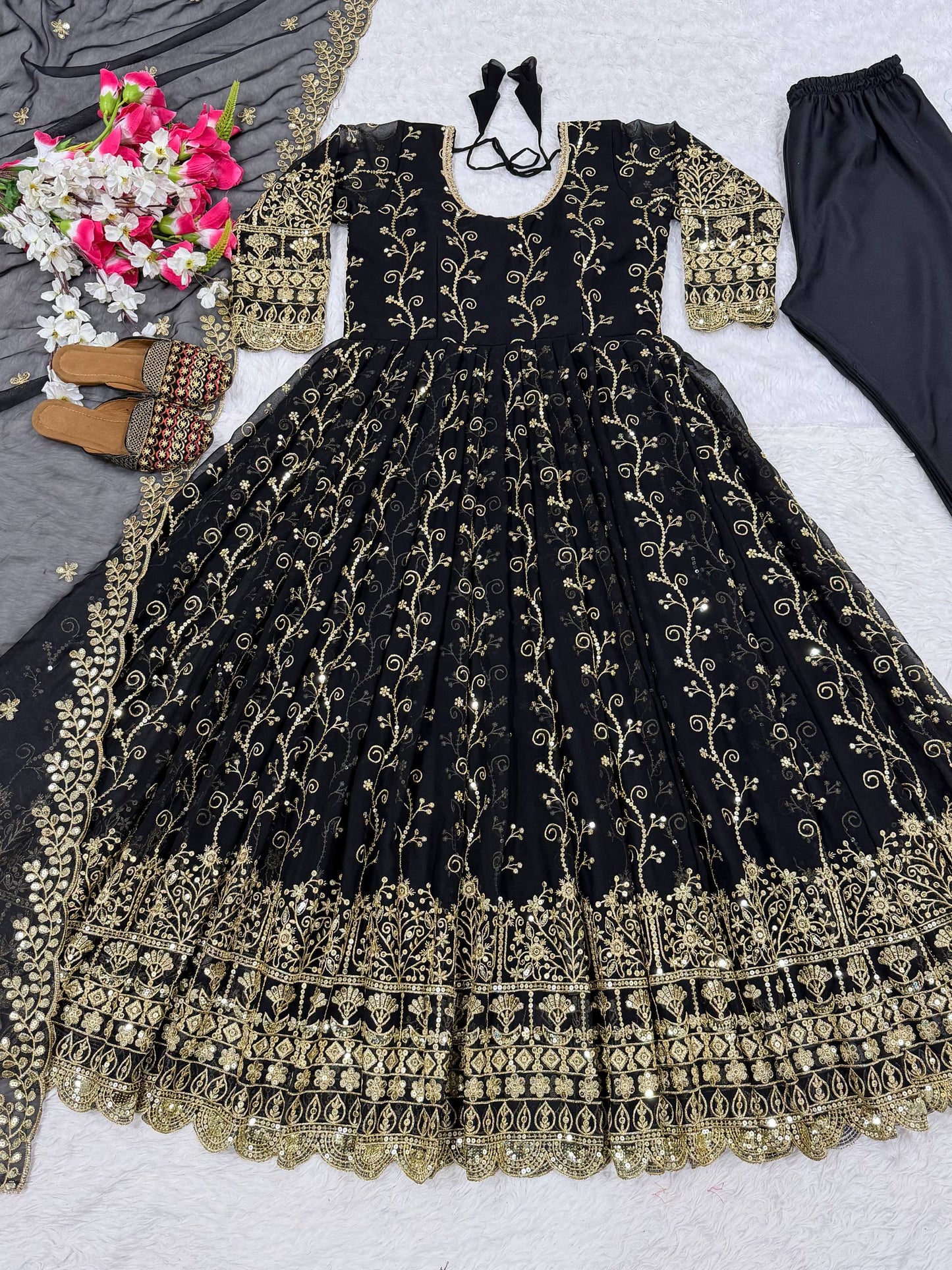 Fancy Wear Georgette Embroidered Designer Anarkali Suit